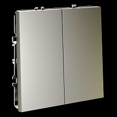 Перекрестный переключатель встраиваемый Voltum S70 двухклавишный 10А, (шелк) VLS020504 3