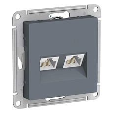 Розетка компьютерная двойная RJ45 Systeme Electric AtlasDesign 5e кат UTP грифель ATN000785