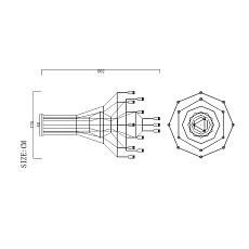 Подвесная люстра Imperium Loft Vibia Wireflow 75118-22 5