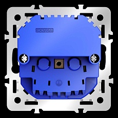 Механизм розетки с заземлением и защитными шторками 16А с USB A+A S70 Voltum VLS0404M 2