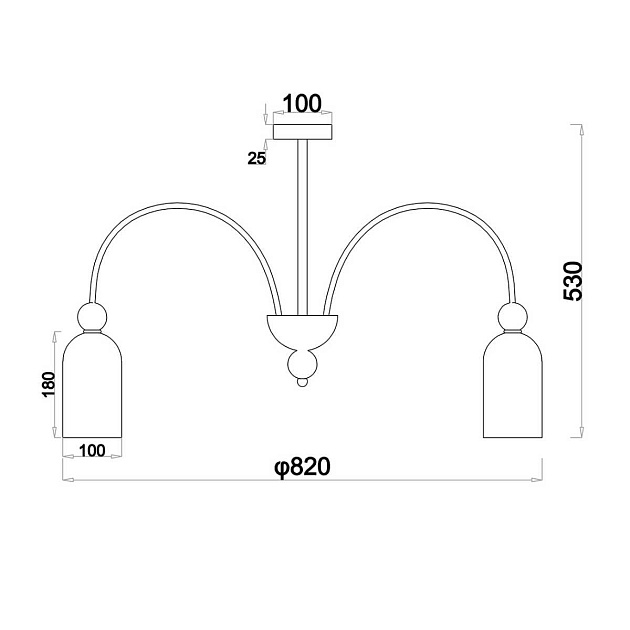 Потолочная люстра Escada ODE 686/8PL Copper Фото № 2