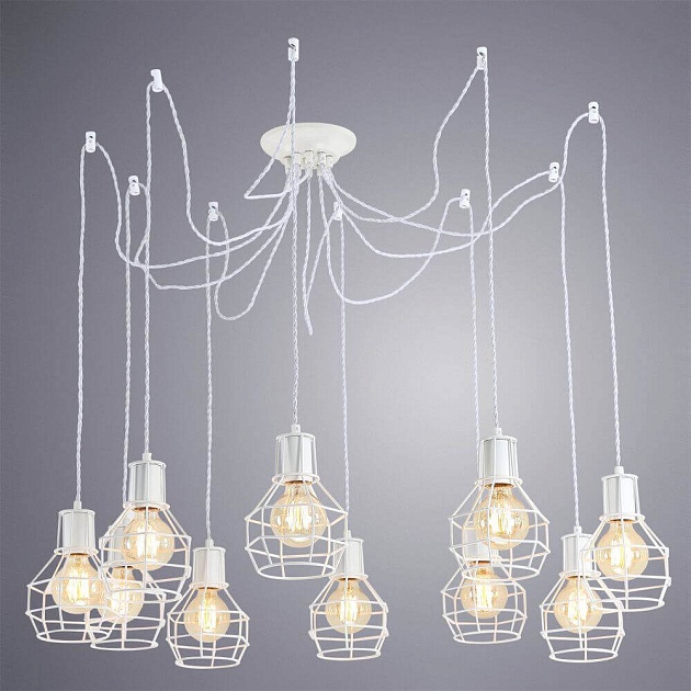 Подвесная люстра Arte Lamp A9182SP-10WH изображение 4 Подвесная люстра Arte Lamp A9182SP-10WH Фото № 4