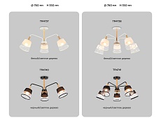 Потолочная люстра Ambrella light Traditional Modern Losk TR4737 1
