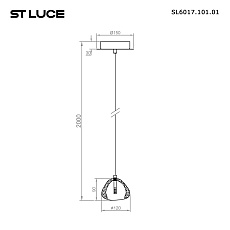 Подвесной светодиодный светильник ST Luce Waterfall SL6017.101.01 1