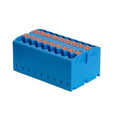 Зажим блочный (групп) для распред.тока нагрузки push-in на 18 точек, сеч 2,5 мм2, 450V, 24А,синий LD580 PTFIX 18/25 49752 5