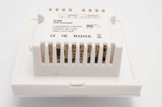 Контроллер встраиваемый RGB Apeyron с диммером 12/24V 04-14 фото 5