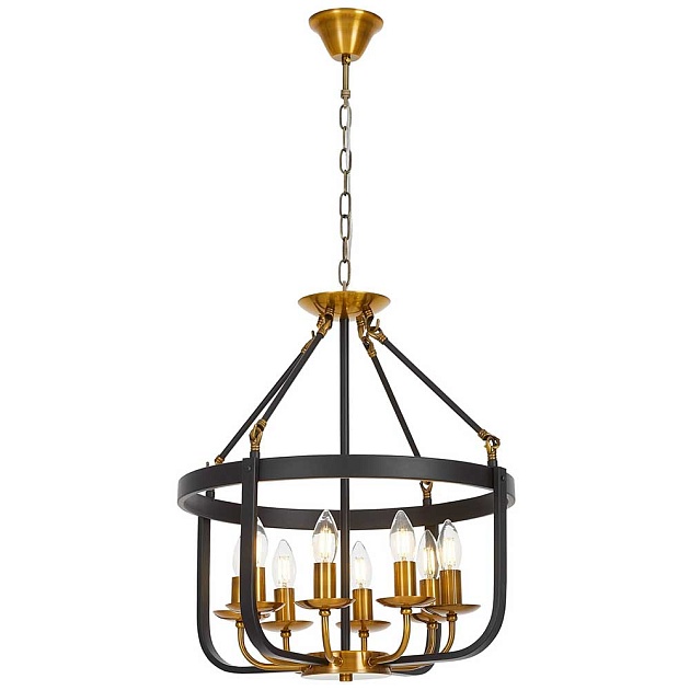 Подвесная люстра Lumina Deco Berling LDP 8024-8 BK+MD Фото № 1