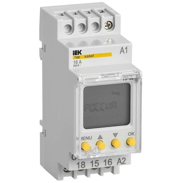Таймер ТЭ80 цифровой 16А 230В на DIN-рейку KARAT IEK MTA10-16-080 Фото № 1