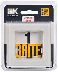Рамка 1-постовая IEK Brite РУ-1-2-БрВа ваниль BR-M12-G-K10 1