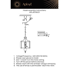 Подвесной светильник Aployt Korin APL.613.06.01 1
