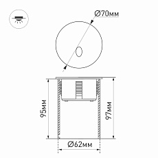 Встраиваемый светодиодный светильник Arlight LT-Gap-R70-3W Warm3000 025737 3