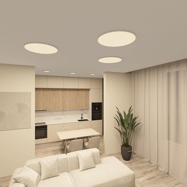 Потолочный светодиодный светильник Denkirs Thin DK6522-WH Фото № 4