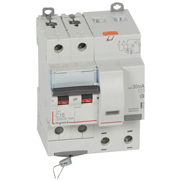 Выключатель автоматический дифференциального тока Legrand DX3 2П 16А 10кА AC 411158 фото 