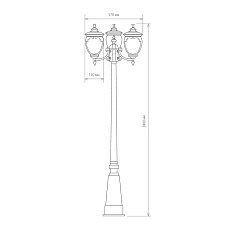 Садово-парковый светильник Elektrostandard Andromeda F/3 (GLYF-8024F/3) a028000 2