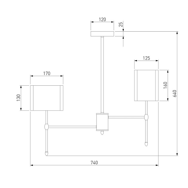 Подвесная люстра Eurosvet Notturno 60162/6 латунь изображение 2 Подвесная люстра Eurosvet Notturno 60162/6 латунь Фото № 2