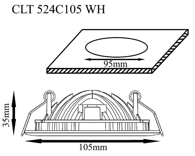Встраиваемый светодиодный светильник Crystal Lux CLT 524C105 WH Фото № 2