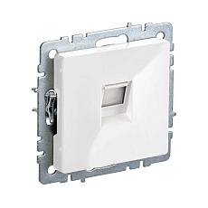 Розетка компьютерная RJ45 IEK Brite кат.5E белая BR-K10-1-K01