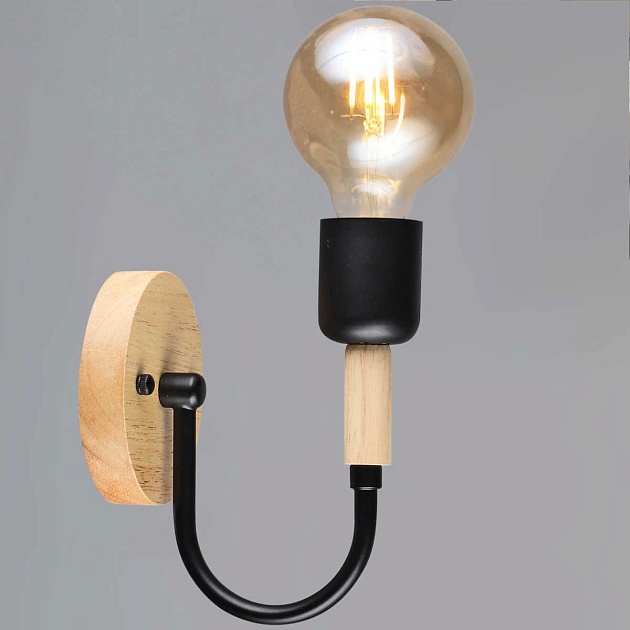 Бра Reluce 99960-0.2-01 BK+WOOD изображение 1 Бра Reluce 99960-0.2-01 BK+WOOD Фото № 1