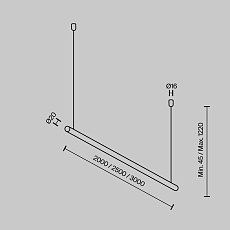 Подвес для опорного стержня Maytoni Technical Pendant system Parity TRA130SWK-B 1