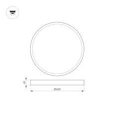 Потолочный светодиодный светильник Arlight SP-Basic-R600-48W Warm3000 020524(1) 1