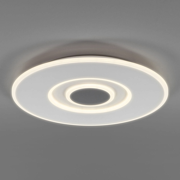 Потолочный светодиодный светильник Eurosvet Just 90219/1 белый/ серый фото 