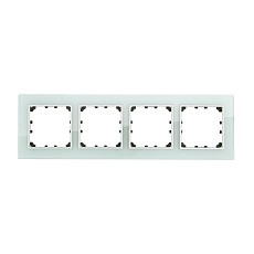 Рамка LK Studio 4-постовая из натурального светлого стекла LK60 864411-1