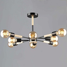 Люстра Reluce 99960-0.3-08 BK+WOOD