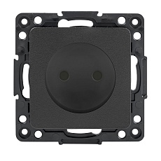 Стокгольм Механизм Розетки 1-местной б/з 10 А черный с защ. штор. EKF PROxima EZR10-022-10
