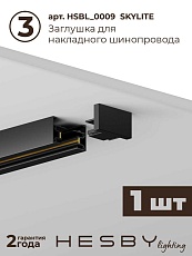 Накладная однофазная трековая система Hesby Lighting Skylite №14 со светильниками HSBL_kompl_S014_NI2B4K 3