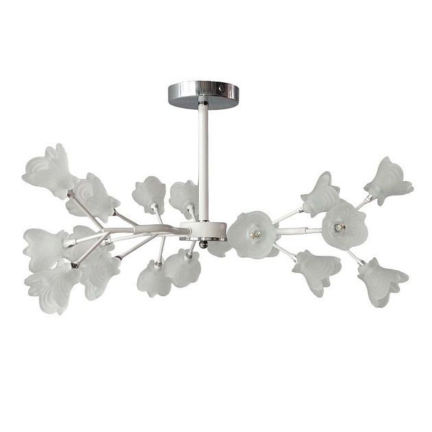 Потолочная люстра ЭкономСвет 11117/18WT+CR WT Фото № 1