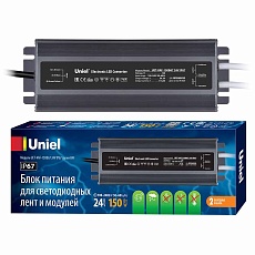 Блок питания Uniel 24V 150W IP67 6,3A UET-VAF-150B67 24V IP67 UL-00007578