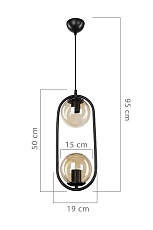 Подвесной светильник Toplight Kerrie TL1609H-02BK 3