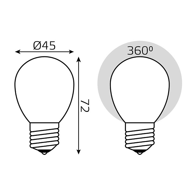 Лампа светодиодная филаментная Gauss E27 9W 4100К матовая 105202209 фото 5