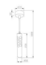 Подвесной светодиодный светильник Maytoni Technical Torre P037PL-L11B4K 2