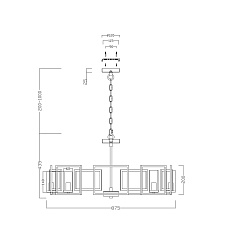 Подвесная люстра Maytoni Bowi H009PL-08G 3