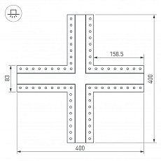 Коннектор X-образный Arlight SL-Linia32-Fantom 030099 1