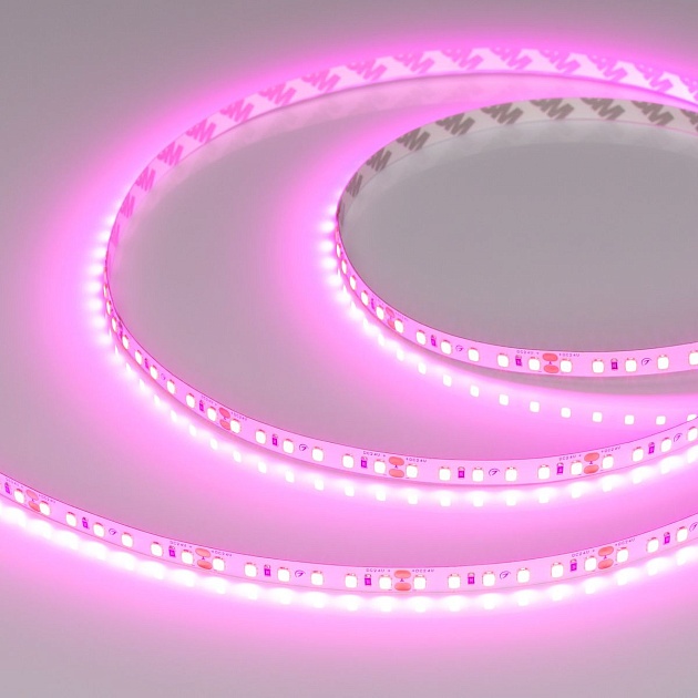 Светодиодная лента Arlight 6W/m 120Led/m 2835SMD пурпурно-розовый 5M RT-A120-8mm 24V Magenta 043381 Фото № 1