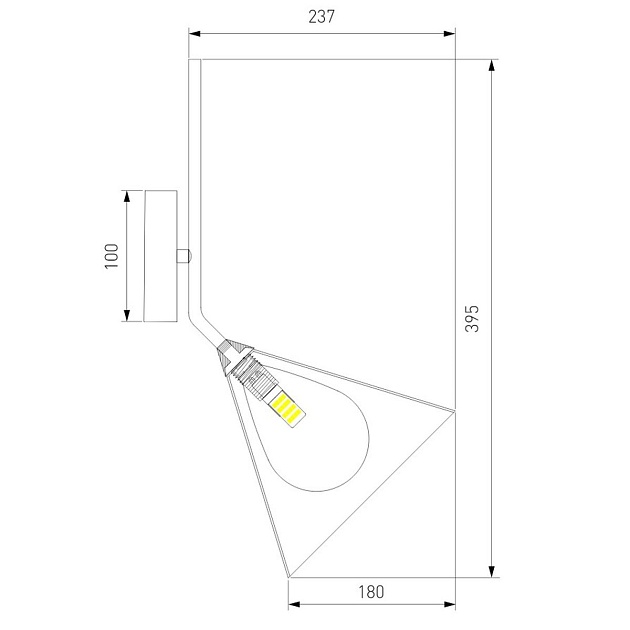 Бра Eurosvet Enigma 70161/1 черный Фото № 2
