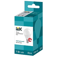 Лампа светодиодная IEK G4 7W 4000K матовая LLE-G45-7-230-40-E14 1
