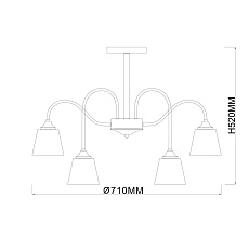 Подвесная люстра Escada Cobra 1147/6P 1