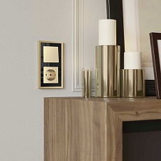 Рамка Werkel Baguette на 2 поста черный/латунь W0022852 4690389185786 2