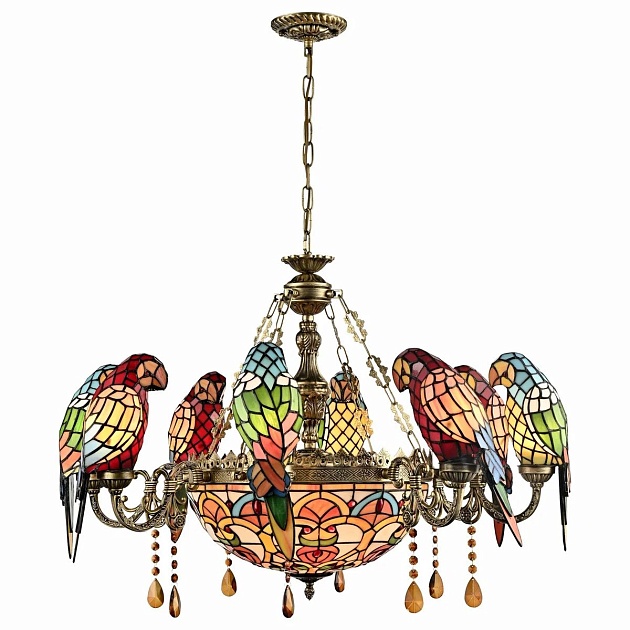 Подвесной светильник VELANTE Стиль Tiffany 894-803-11 изображение 1 Подвесной светильник VELANTE Стиль Tiffany 894-803-11 Фото № 1