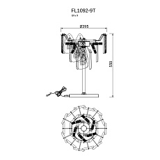 Настольная лампа Fluorite Finezza FL1092-9T 1