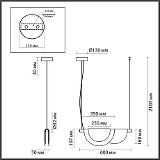 Подвесной светодиодный светильник Odeon Light Colle 4358/20L 5