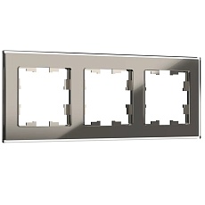 Рамка 3-постовая IEK Brite РУ-3-2-БрД дымчатая BR-M32-G-K30