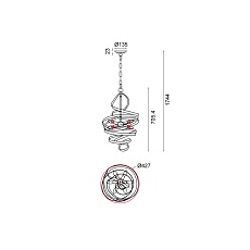 Подвесной светильник Vele Luce Violino VL4174P06 4