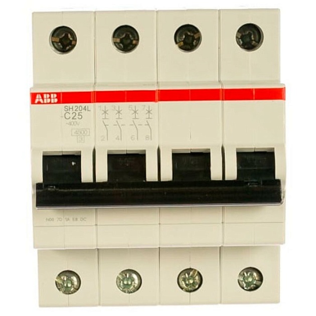 Автоматический выключатель 4-полюсной SH204 C 25 2CDS214001R0254 изображение 1 Автоматический выключатель 4-полюсной SH204 C 25 2CDS214001R0254 Фото № 1