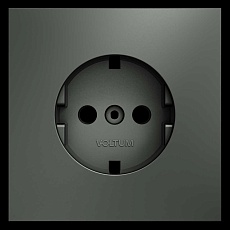 Накладка для розетки с заземлением S70 (титан) Voltum VLS000606 1