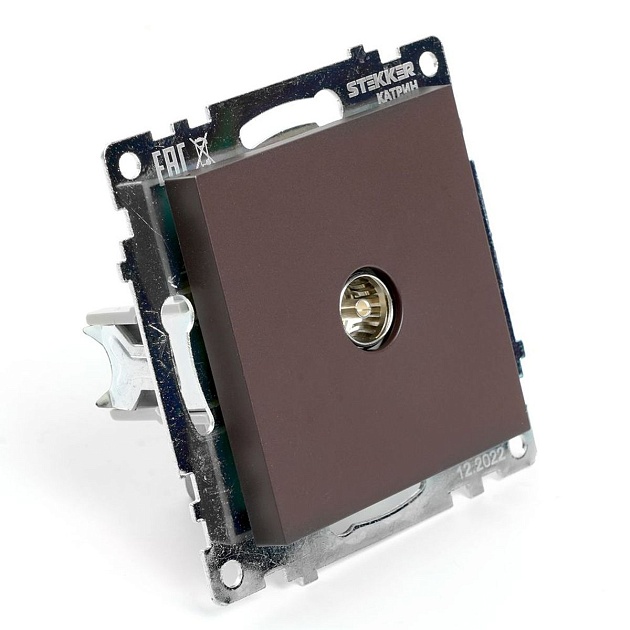 ТВ-розетка RJ-45 Stekker Катрин шоколад GLS00-7108-04 49024 Фото № 9