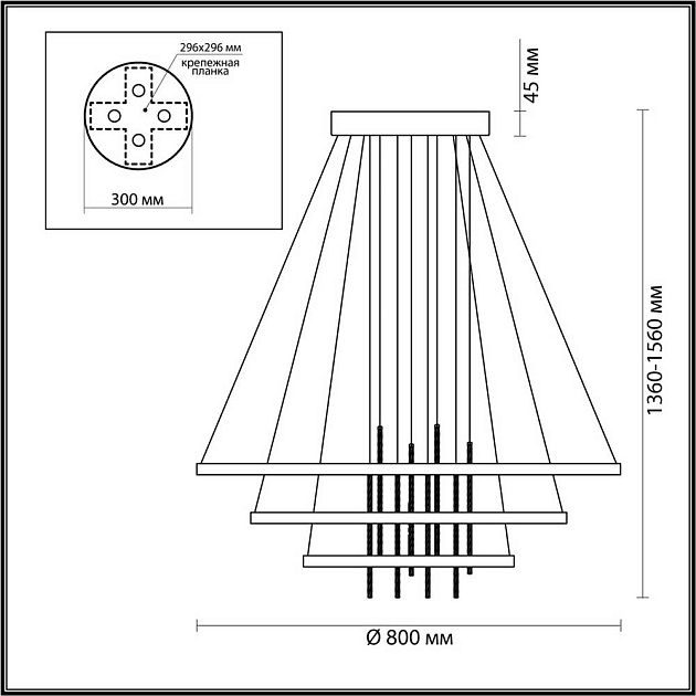 Подвесной светодиодный светильник Odeon Light L-vision Monica 3901/99L изображение 7 Подвесной светодиодный светильник Odeon Light L-vision Monica 3901/99L Фото № 7